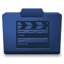 Blue Movies Icon 128x128 png